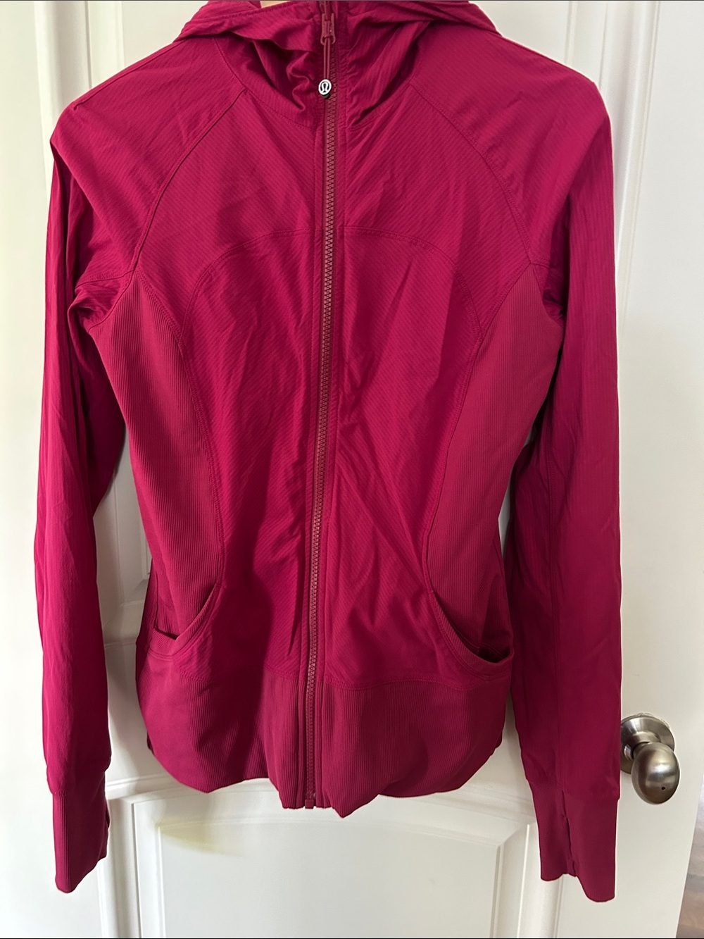 Lululemon in flux reversible jacket in deep berry color new without tags